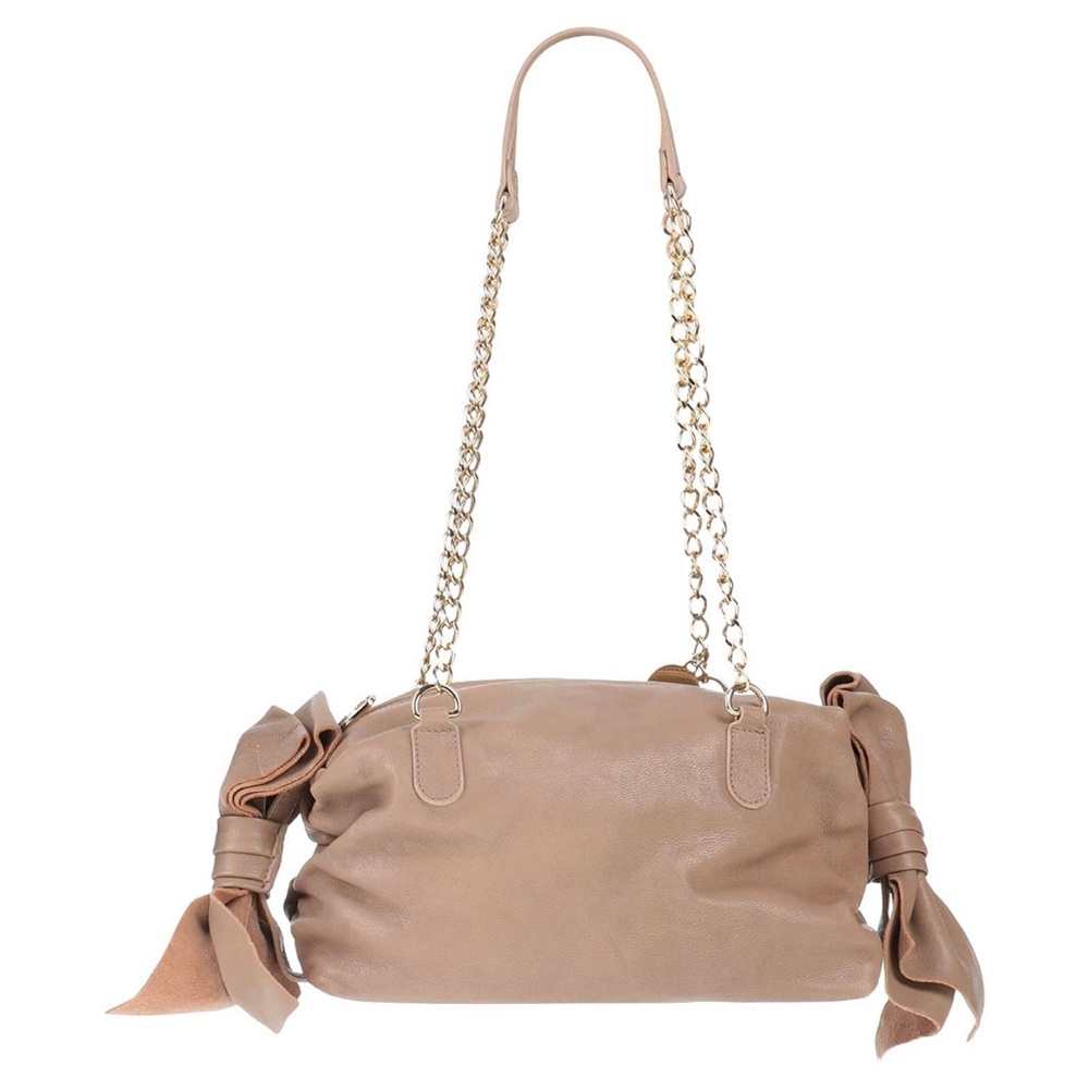 Red Valentine bow detailed shoulder bag